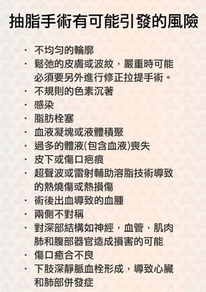 侯憲棋醫師｜透視抽脂手術三大危命風險