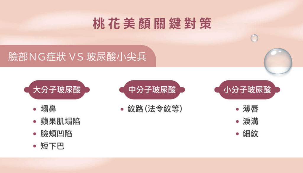 來群英閃一下｜打造閃亮桃花美顏　就靠玻尿酸大中小尖兵